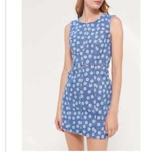 UO Cohen Denim Crew Neck Mini Dress